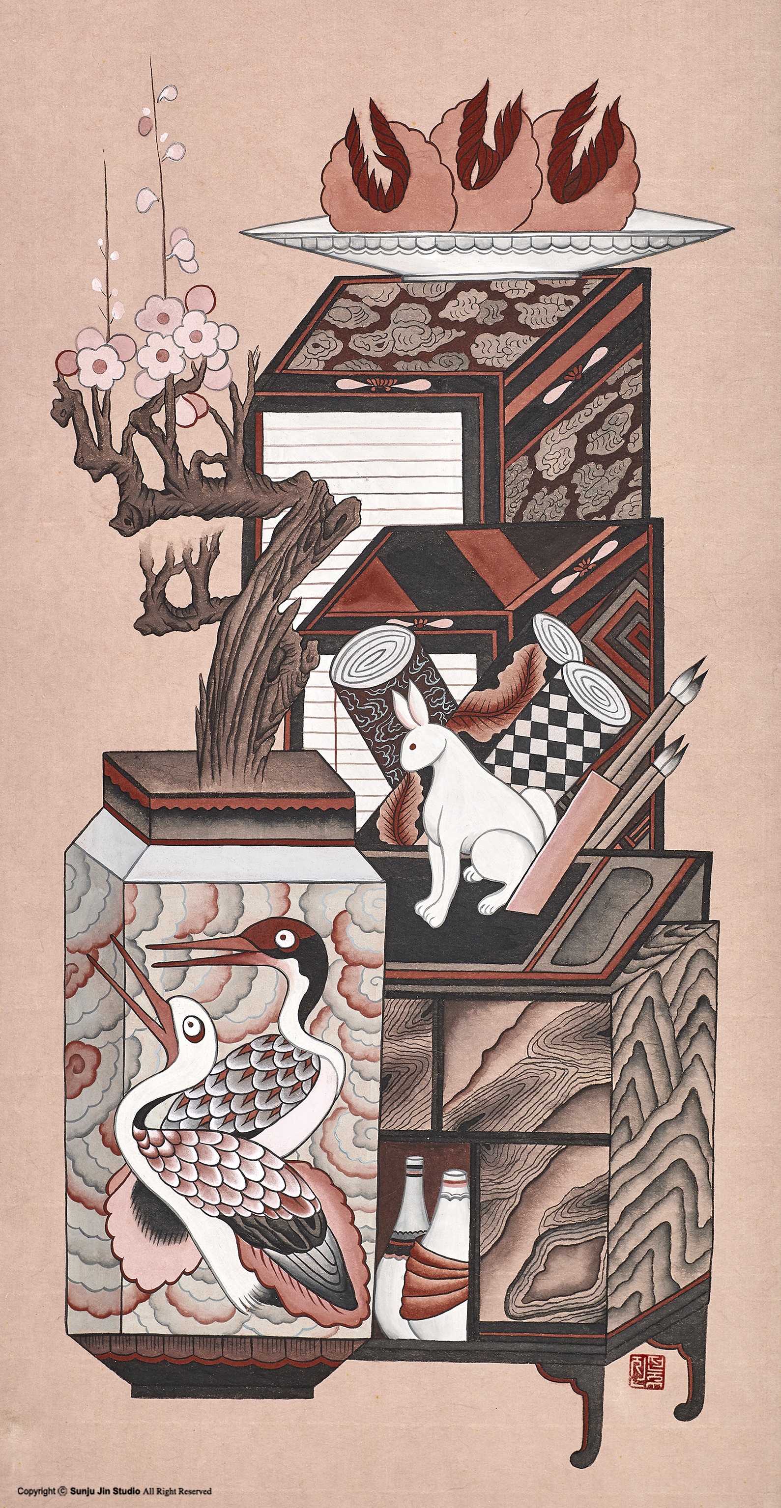 토끼책가도_Rabbit and Objects